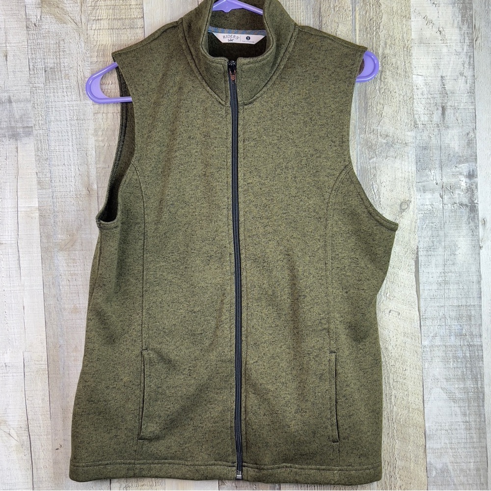 Riders by Lee Size Small Fleece Sleeveless Zippered Front Vest w/Pockets…